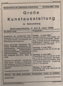 1988 Ausstellung Behamberg