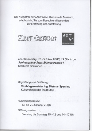Einladung Zeit genug