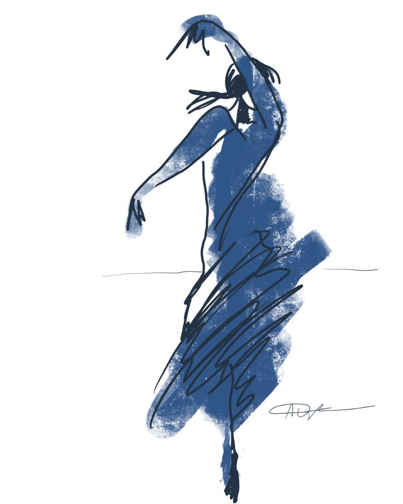 Tanz 2026-02 Tanz mit Procreate erstellt